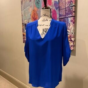 Amanda Uprichard Blue Blouse with Chic Style